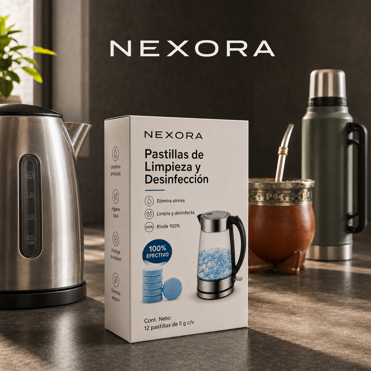 Pastillas Nexora - Limpia tu pava electrica